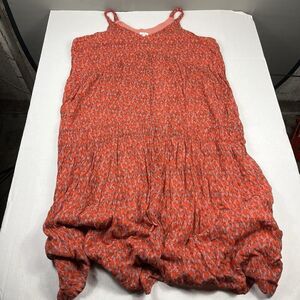 Joie Cotton Flowy Maxi Dress Printed Sleeveless Loose Fit Boho Tiered Size XXL